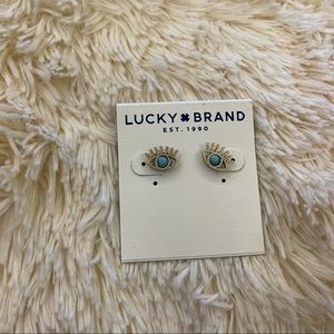 NWT Lucky Brand Eyes Stud Earrings